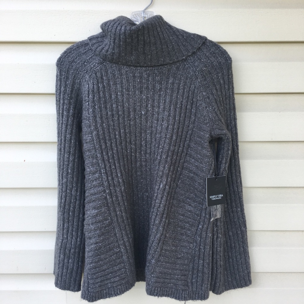 Simply Vera Wang-Turtle Neck Bell Sleeve Sweater
